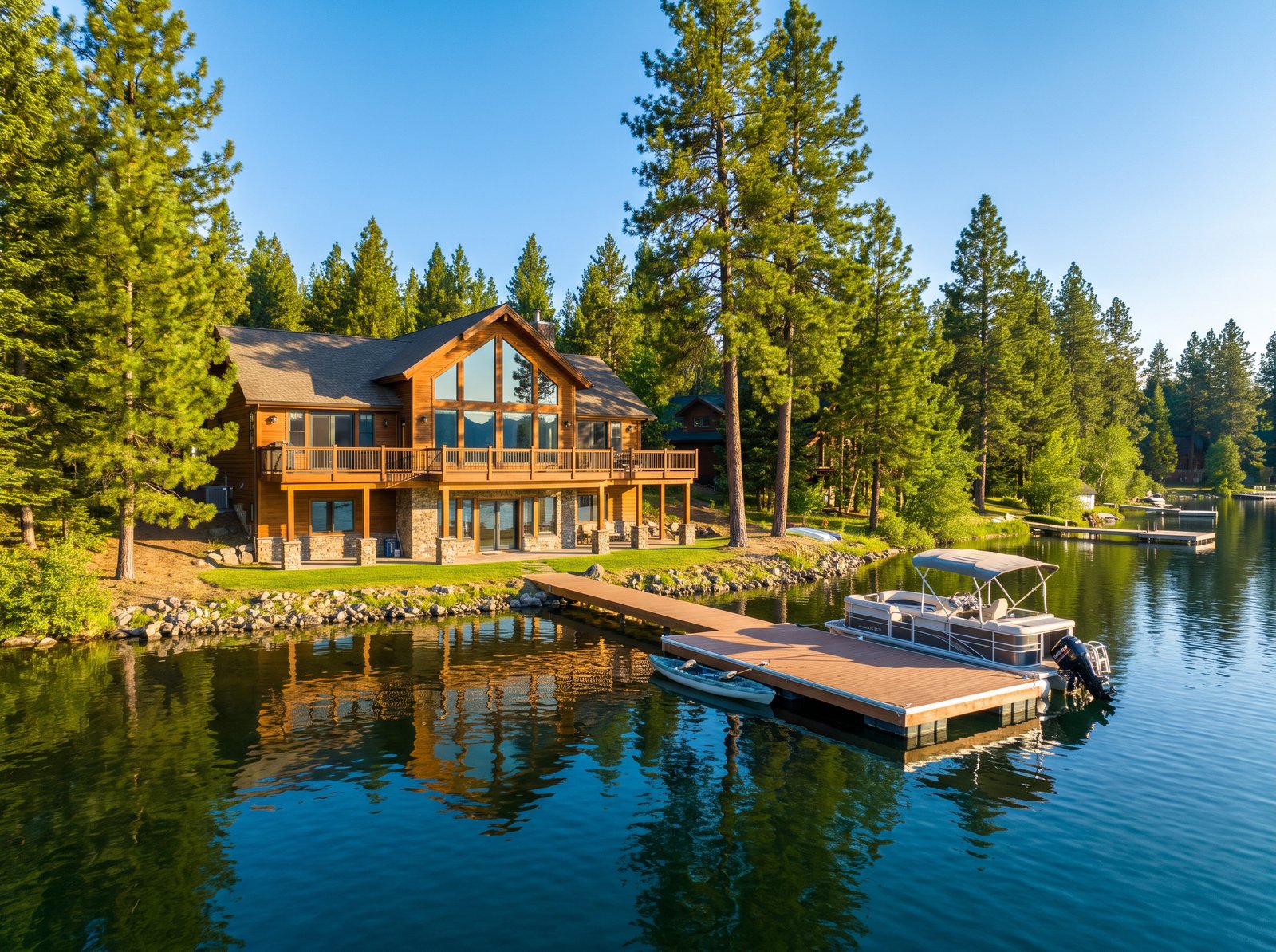 Lakefront home with dock